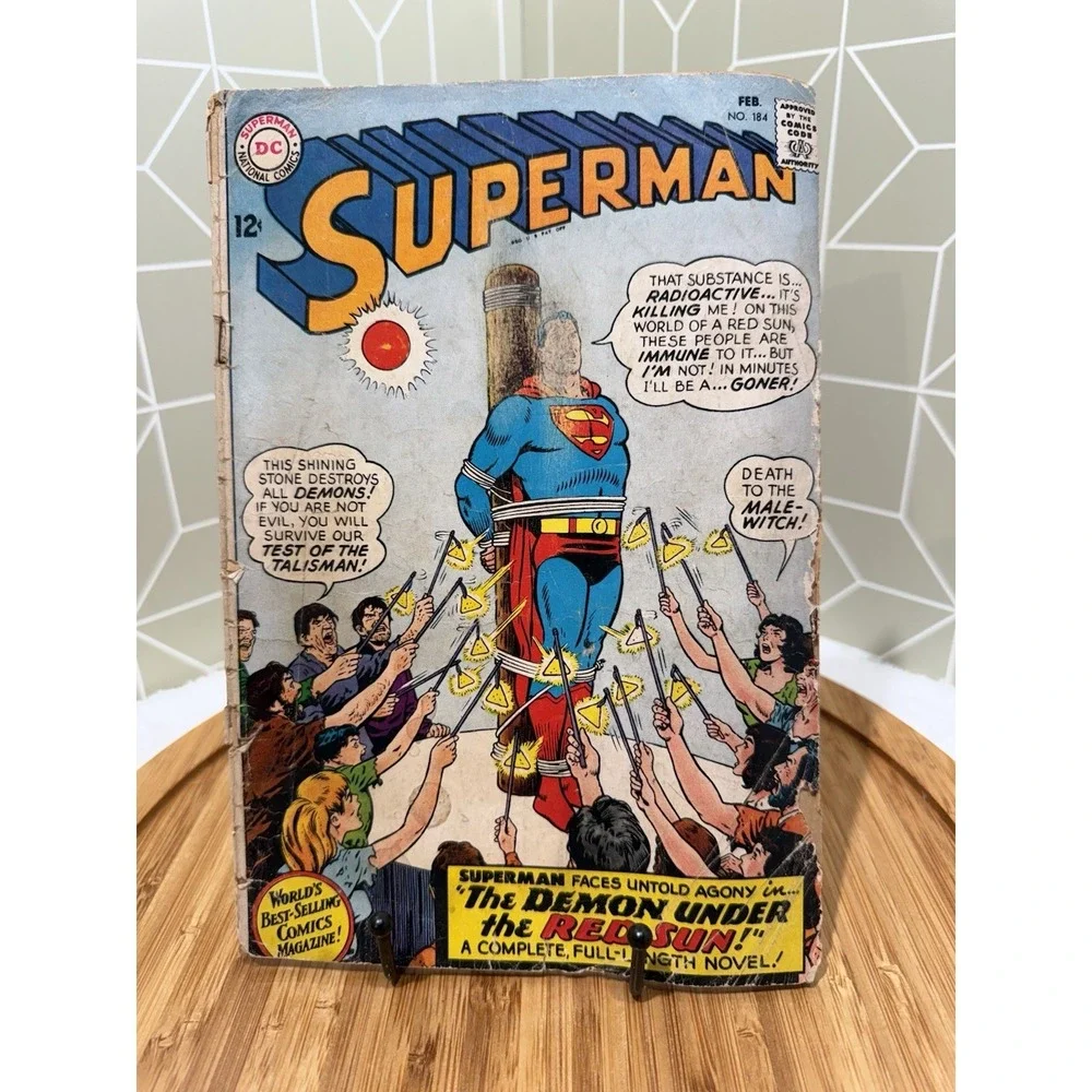 SUPERMAN Silver Age #184Krypto‎ 1965 Vintage Low Grade
